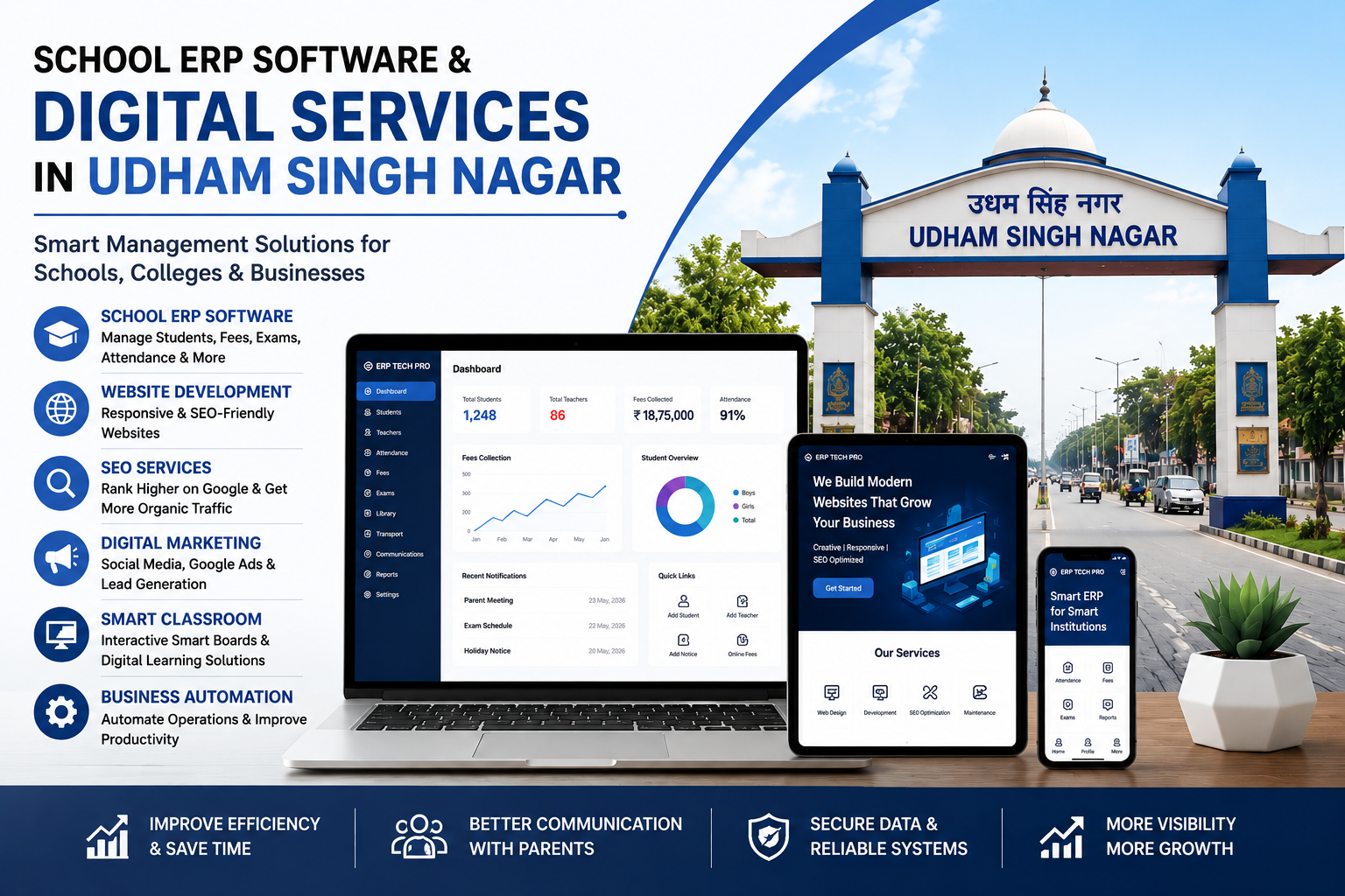 School ERP Software & Digital Services in Udham Singh Nagar