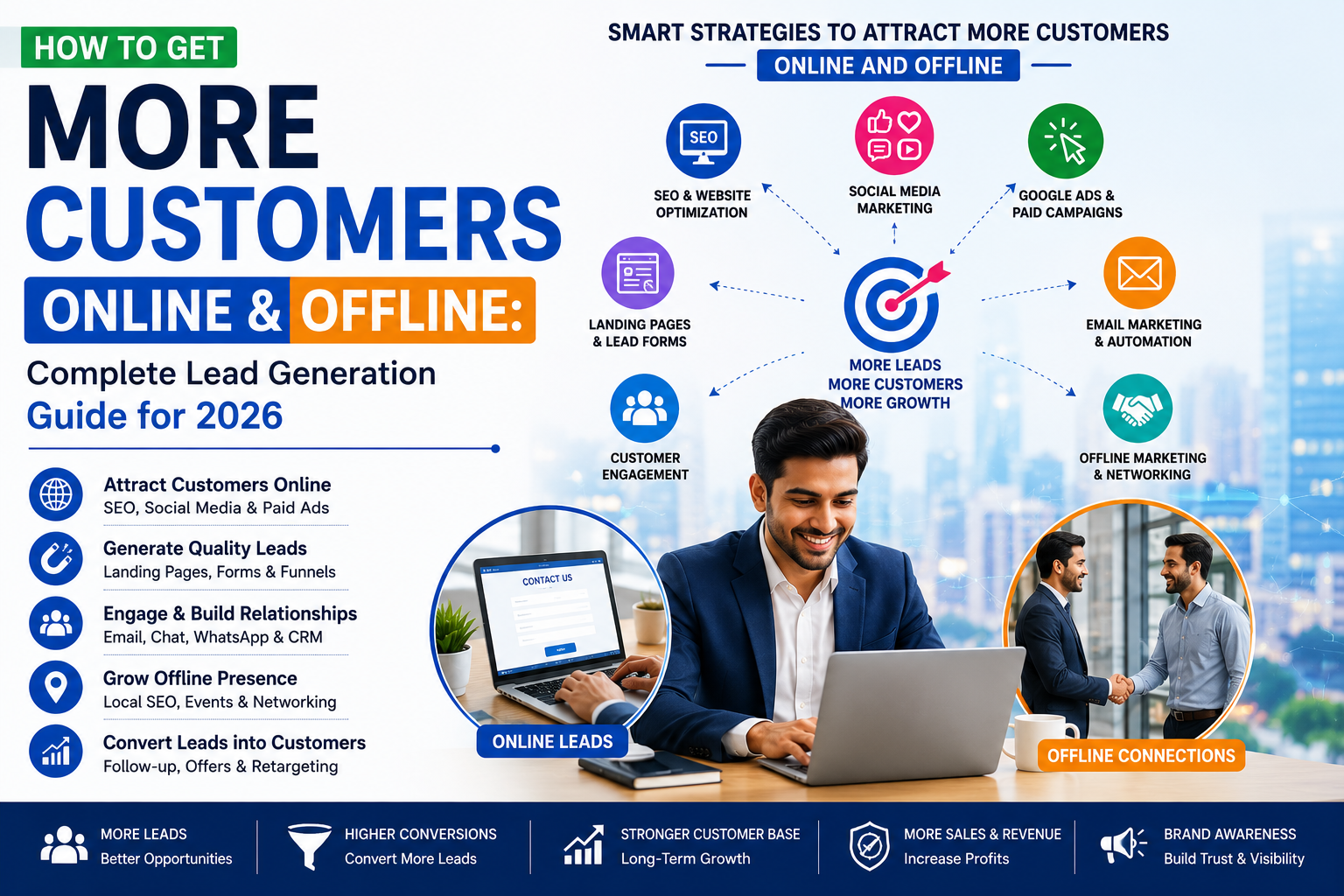 How to Get More Customers Online and Offline: Complete Lead Generation Guide for 2026